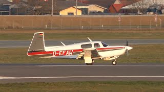 Mooney M20K takeoff at Graz Airport  DEFAW [upl. by Omari]