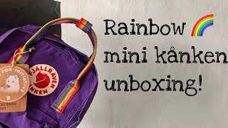 Rainbow Fjällräven Kånken Unboxing [upl. by Mehetabel]