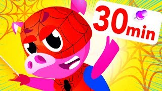 Spiderman Sing Along Songs Awesome Marvel Captain America Hulk IronMan Compilation by Little Angel [upl. by Tripp]