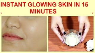 Instant glowing skin in 15 minutes  Homemade remedyoilySkindry skin [upl. by Karee]