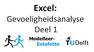 Excel Gevoeligheidsanalyse Deel 1 [upl. by Nirehtac109]