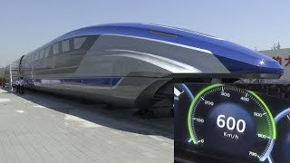 China’s 600 kmh maglev train prototype [upl. by Elohcin470]