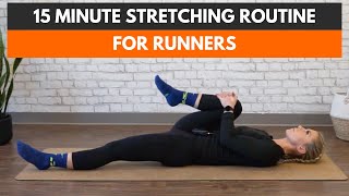 15 Minute Stretching Routine for Runners Follow Along [upl. by Darleen512]