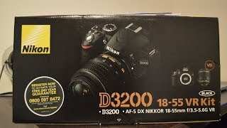 Nikon D3200 Unboxing and First Look With Kit Lens [upl. by Selle]