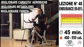 Lezione Spinning  Indoor Cycling Allenamento in Soglia 65 rpm Lez n° 40 [upl. by Anaujik776]