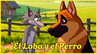 El Lobo y el Perro 🐺🐶 cuentos cuentosinfantiles amistad cuentosparaniños cuentoscortos [upl. by Eiaj]