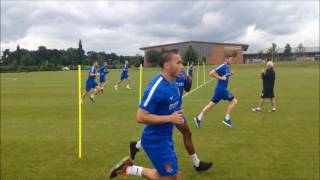 PRESEASON DAY ONE Running drills on day one of preseason training [upl. by Teiv]