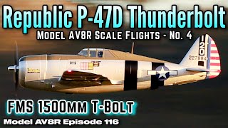 FMS 1500mm P47 Thunderbolt Bonnie PNP  Model AV8R Scale Flights No 4 [upl. by Ycrem931]