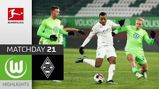 VfL Wolfsburg  Borussia Mgladbach  Highlights  Matchday 21 – Bundesliga 202021 [upl. by Banwell]