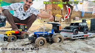 Rc Tractor mud offroading 🔥🔥New Holland vs Hmt 5911 Aakash946 [upl. by Atihcnoc723]