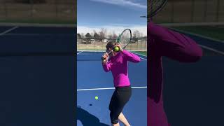 Tennis Backhand Slice approach shot [upl. by Dickens116]