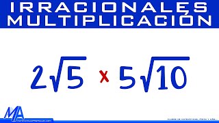 Multiplicación de irracionales  radicales [upl. by Ardnosac113]