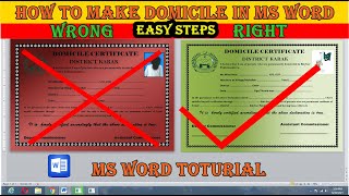 How to make Domicile in KPK  Ms Word Toturial  Two Easy Steps  Adobes Teacher [upl. by Katie631]