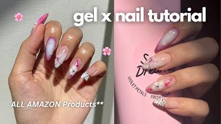 how to do gel x nails at HOME  Amazon Products full tutorial EASY born pretty polish [upl. by Jase]