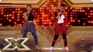 Double Trouble as Aaliyah Robinson amp Acacia K UNITE  Auditions Week 2  The X Factor UK 2018 [upl. by Ruskin763]