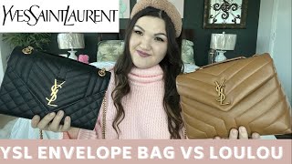 YSL Medium Envelope Bag VS YSL Small LouLou Bag  Comparison amp What Fits  FULL REVIEW [upl. by Ilrebmik]