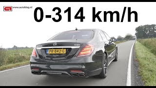 MercedesAMG S63 0  314 kmh 195 mph TOP SPEED [upl. by Einhoj]