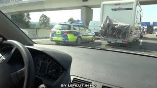 Alarmfahrten BAB 81  Ziv Fz MB CKlasse  FustW Polzei BWL  RTW DRK Böblingen [upl. by Tterrej]