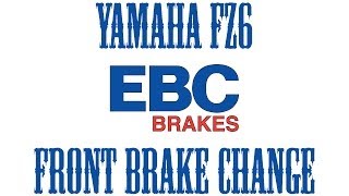 2005 Yamaha FZ6 Front Brake change [upl. by Avivah]