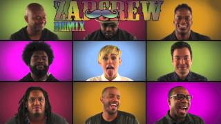 Jimmy Fallon Miley Cyrus amp The Roots Sing  We Cant Stop  ZapCrew Remix [upl. by Almena]