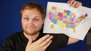 ASMR  Whispering USA 🇺🇸 States and Capitals to Help YOU Sleep [upl. by Simmie]