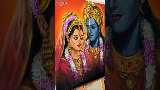 Siyaram Shringar  Sita Ram Vivah Painting 🙏🏻 Sita Ram siyaram shringar acrylic painting [upl. by Radnaxela816]