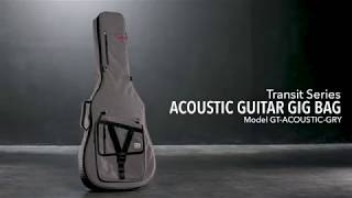 Gator Cases GTACOUSTICGRY Transit Series Acoustic Guitar Bag [upl. by Sink]