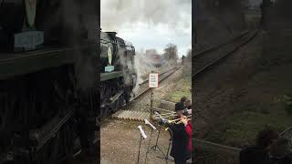 34053 SirKeithPark Somerset Dorset Remembered BrassBand Music Steam West Somerset railway [upl. by Anoerb143]