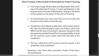 Basic rules of Mudarabah amp Musharakah used as project Financing [upl. by Ztirf363]