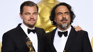 Oscars Leonardo DiCaprio and Alejandro González Iñárritu  Full Backstage Interview [upl. by Elleinnad]