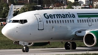 VERY LAST GERMANIA TAKEOFF FROM INNSBRUCK PILOTS WAVING [upl. by Alleacim435]