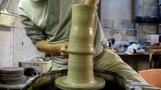 Speed pottery vase throwing [upl. by Ahsinik]