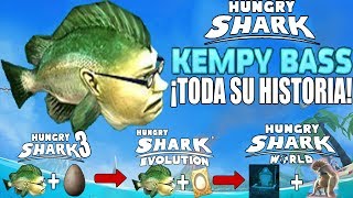 KEMPY BASS TODA SU HISTORIA EN Hungry Shark PAPA KEMPY KEMPY HIJO KEMPY MUERE SU TUMBA Y MUCHO [upl. by Mullen]