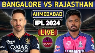 Live RCB Vs RR Eliminator Bangalore Vs Rajasthan  IPL Live Scores amp Commentary  IPL 2024 RR INN [upl. by Enelez]