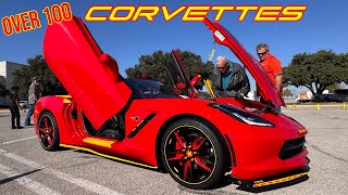 Over 100 Corvettes Cowtowns 22nd Annual Corvette Car Show [upl. by Aldous]