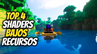 SHADERS para PC DE BAJOS RECURSOS  Top 4 Shaders SIN LAG Minecraft 120X [upl. by Descombes587]