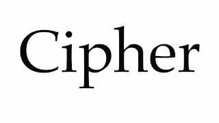 How to Pronounce Cipher [upl. by Marcia]