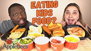 Eating The ENTIRE APPLEBEES KIDS MENU Food Review [upl. by Ettennaj107]