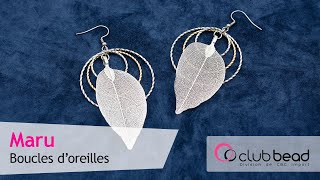 Maru  Tutoriel facile de boucles doreilles en acier inoxydable [upl. by Repsac521]