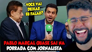 PABLO MARÇAL QUASE quotSAIU NO BRAÇOquot COM JORNALISTA AO VIVO EM SABATINA [upl. by Mcadams]