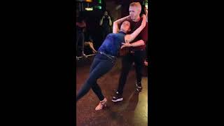 Yenny amp Andreas  bachata sensual demo at Musketeers [upl. by Adnilg912]