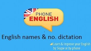 English name phone and email dictation from Phone English [upl. by Stenger]