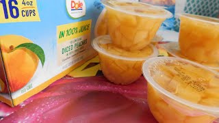 Dole Diced Peaches Dole Fruit Bowls Diced Peaches in 100 Juice [upl. by Enneite]