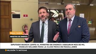 Diputado Bianchi y ministro Diego Pardow anuncian mil paneles solares para apoyar a la clase media [upl. by Connie241]