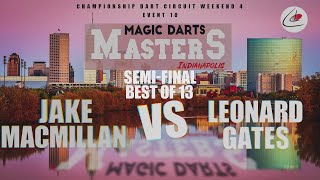 CDC Weekend 4 Magic Darts Masters Event 10 Match 8 Jake MacMillan vs Leonard Gates [upl. by Nayt]