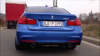 2x1 Rohr insidePerformance Exhaust  Sportauspuff für BMW F30 320i im PerformanceStyle [upl. by Yentihw]