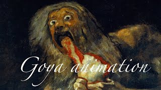 Francisco de Goya Saturn Devouring His Son Animation art [upl. by Atenik]