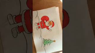 Santa Claus Drawing with Acrylic shortfeed short shortsyoutube shortvideo Christmas [upl. by Komara]