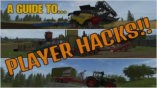 Farming Simulator 17 PS4 A Guide to PLAYER HACKS [upl. by Amaerd399]