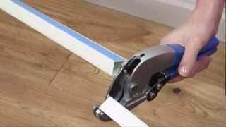 DLine Quarter Round Trunking Rachet Cutter Howto [upl. by Nahtaneoj]